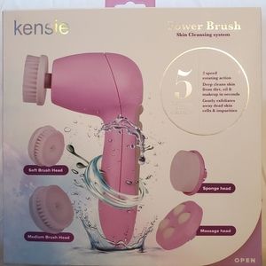 KENSIE Power Brush Skin Cleasing System, Five Piece Facial Cleasing